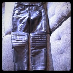 Motorcycle riding leather pants